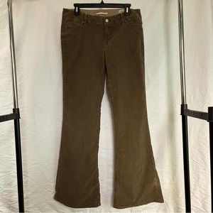 🦉 Gap Brown Corduroy Boot Cut Flare Bellbottom Jeans Pants size 10